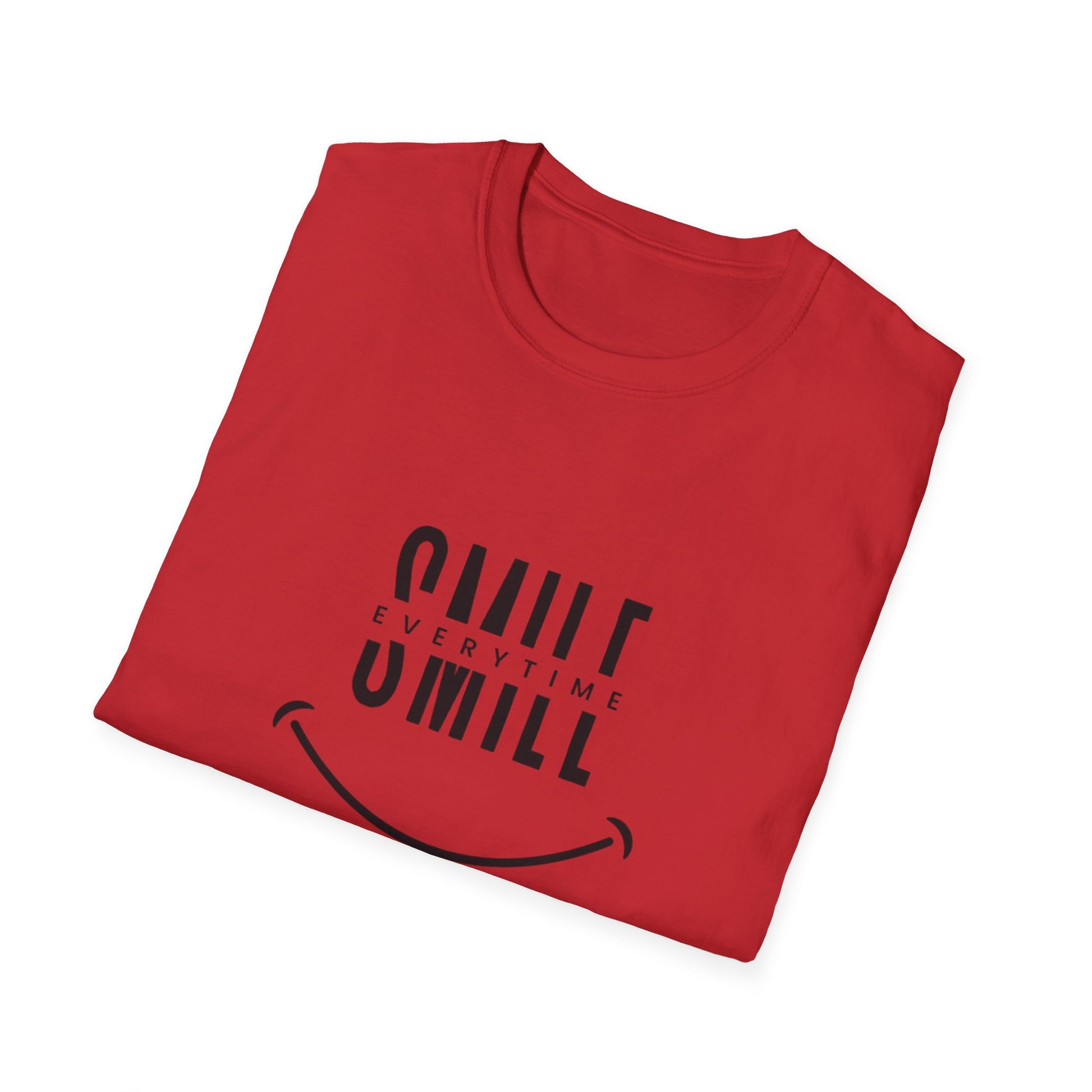 T-shirt personnalisé Smile EverytimeCe T-shirt respire la positivité avec le design personnalisé « sourire à chaque fois », encourageant le porteur à toujours sourire. Fabriquée à partir de coton doux nullT-ShirtPrintifylakaycollection
